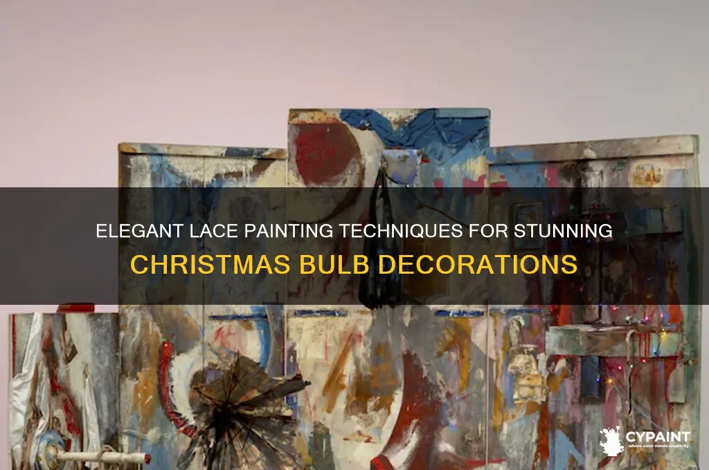 how to paint lace on christmas bulbs