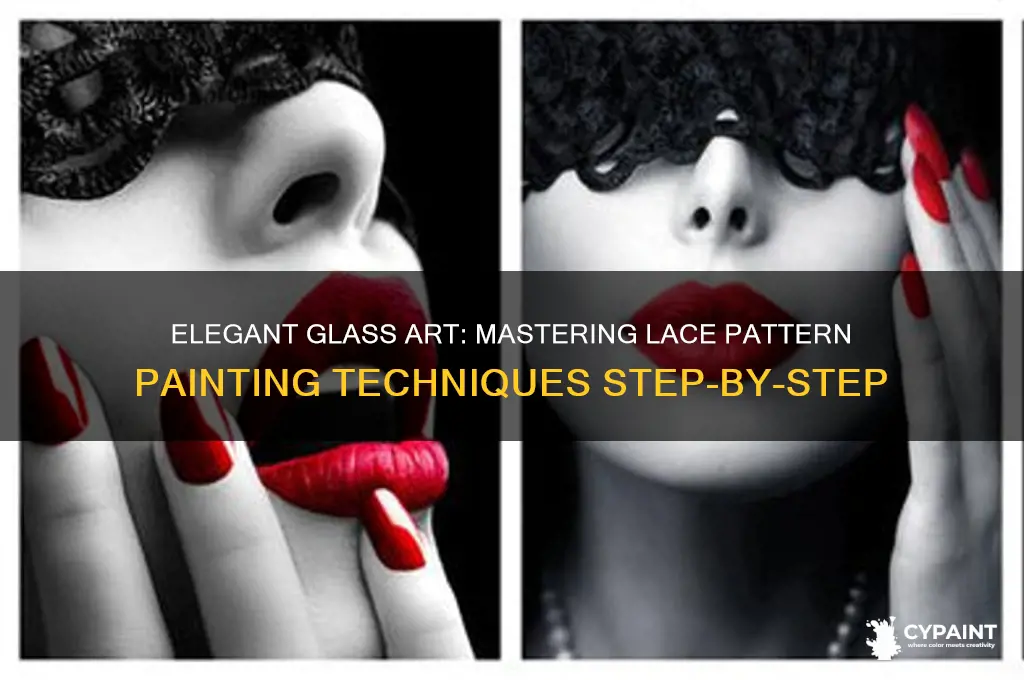 how to paint lace pattern on glass
