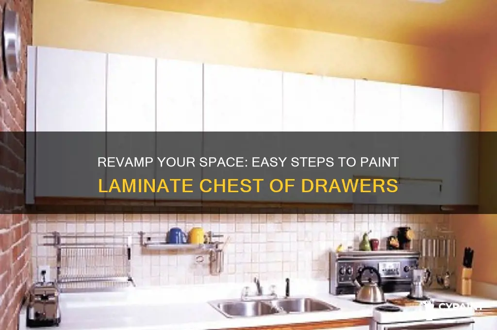 how to paint laminate chest of drawers
