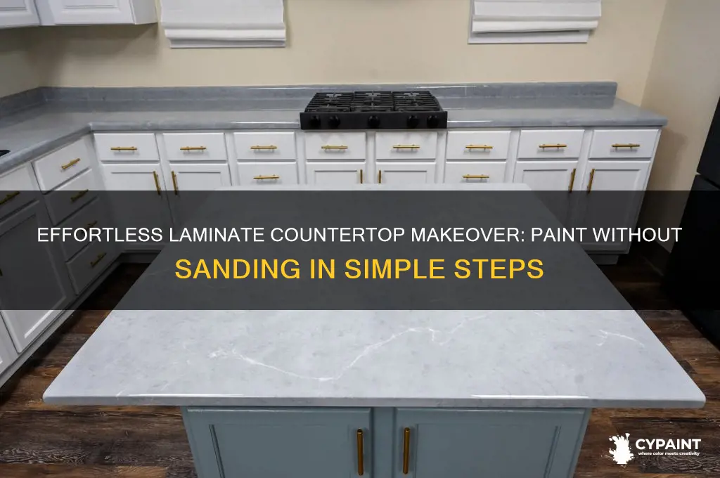 how to paint laminate countertops without sanding