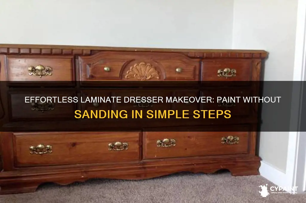 how to paint laminate dresser without sanding