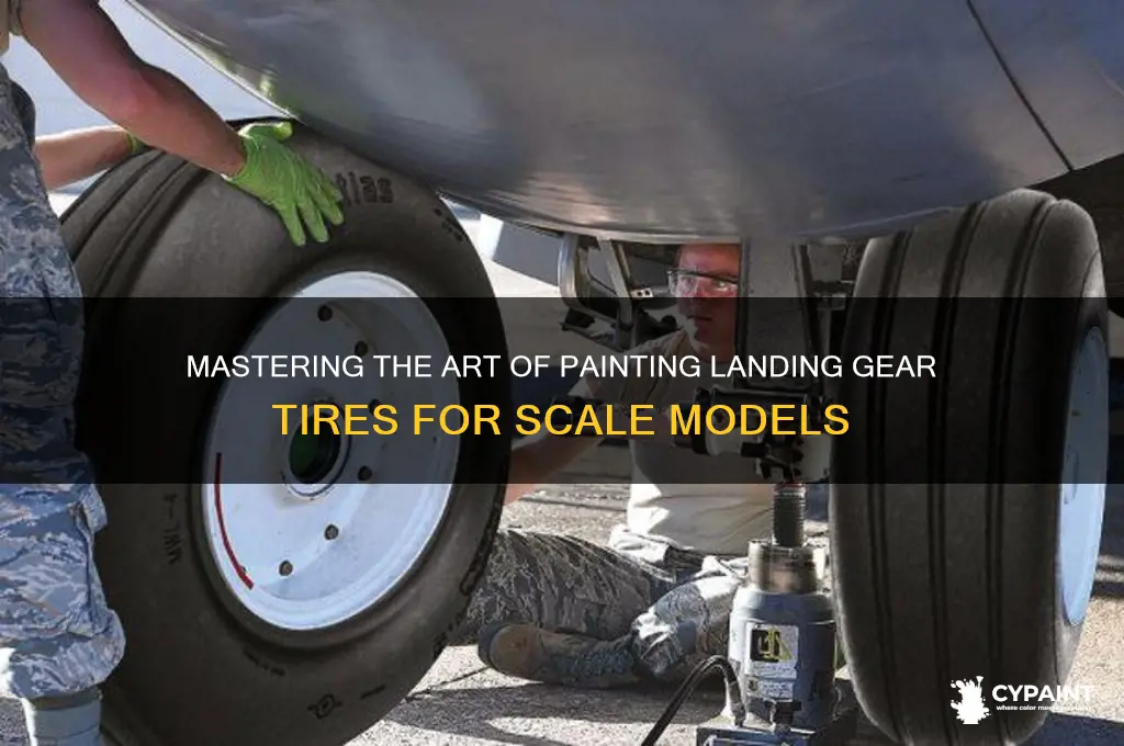 how to paint landing gear tires models