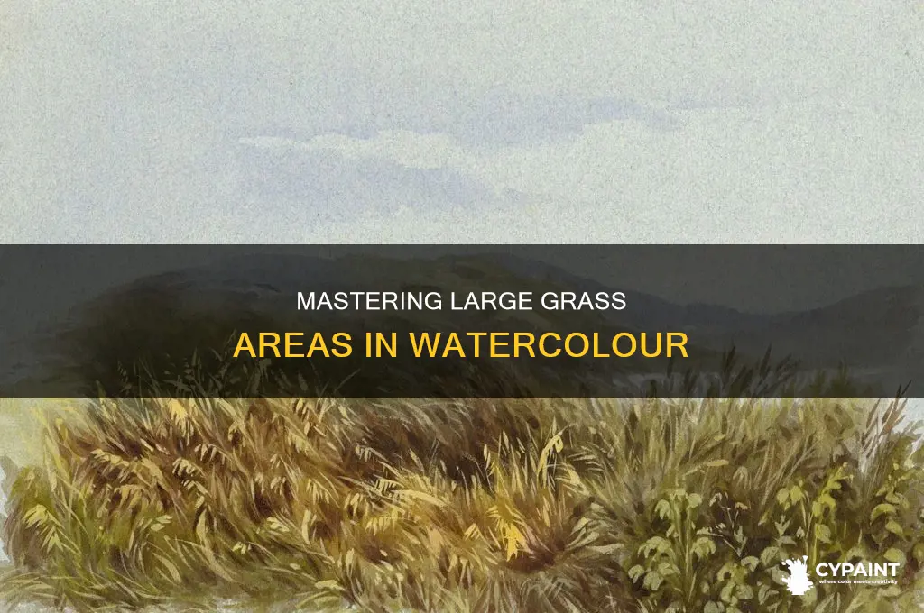 how to paint large areas of grass in watercolour