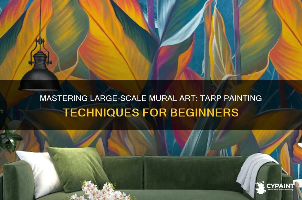 how to paint large scale murals tarp