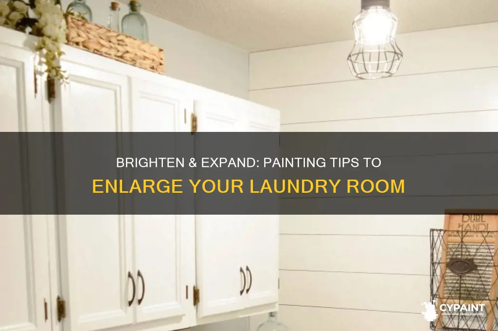 how to paint laundry room to look bigger
