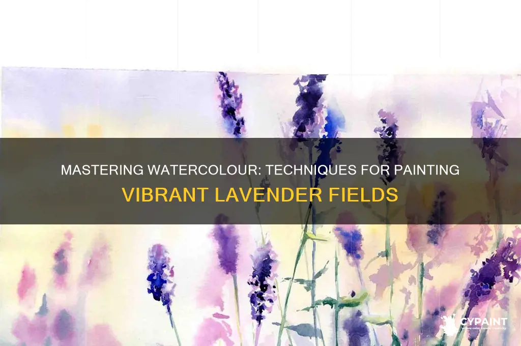 how to paint lavender fields in watercolour