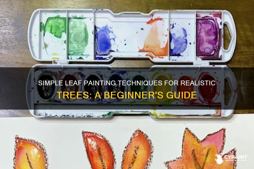 how to paint leaves on a tree easy