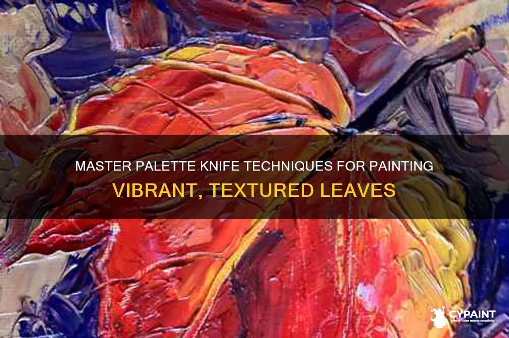 how to paint leaves with palette knife