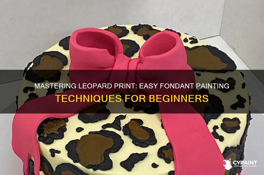 how to paint leopard print on fondant