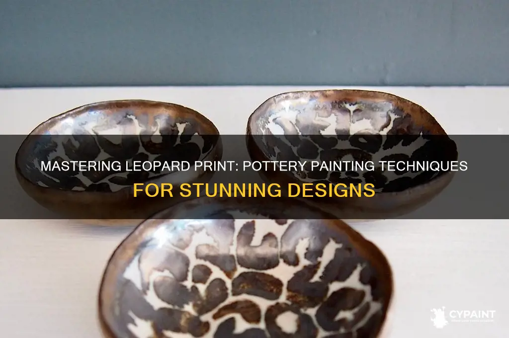 how to paint leopard print on pottery