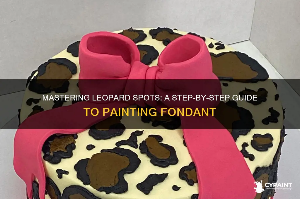 how to paint leopard spots on fondant