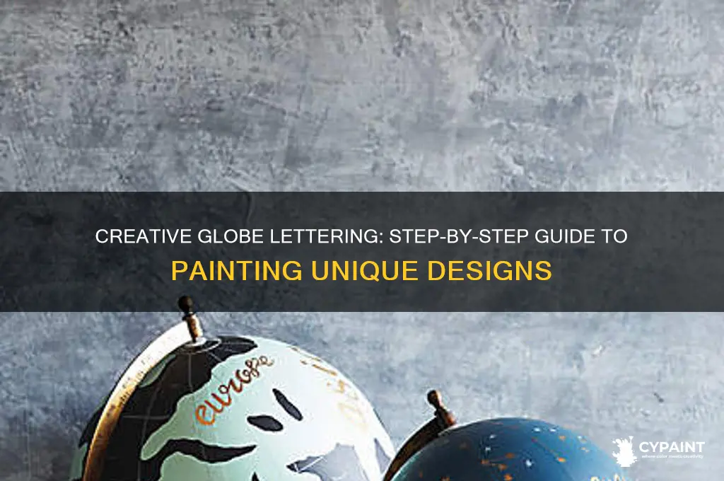 how to paint lettering on a globe