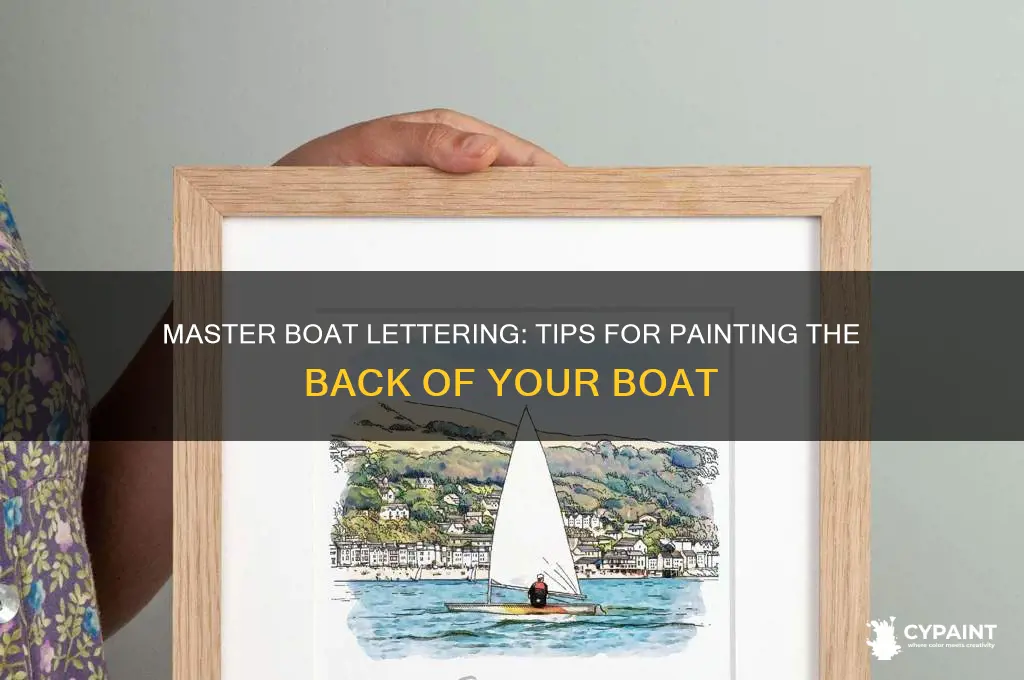 how to paint lettering on the back of a boat