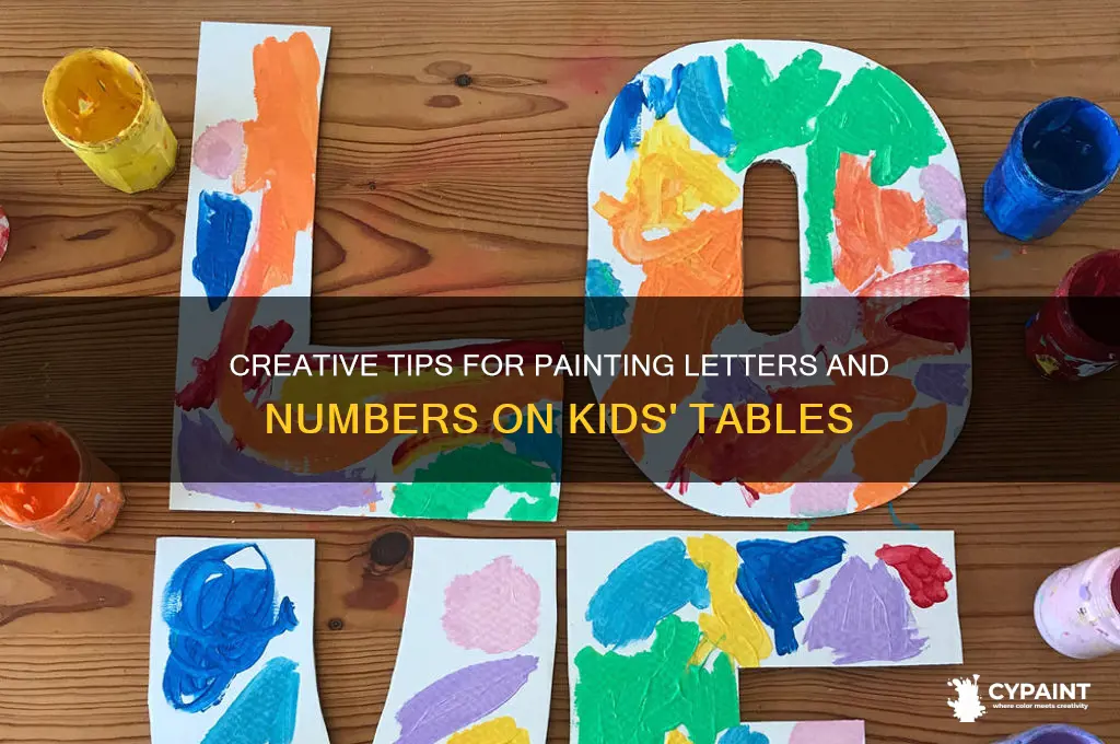 how to paint letters and numbers on a child