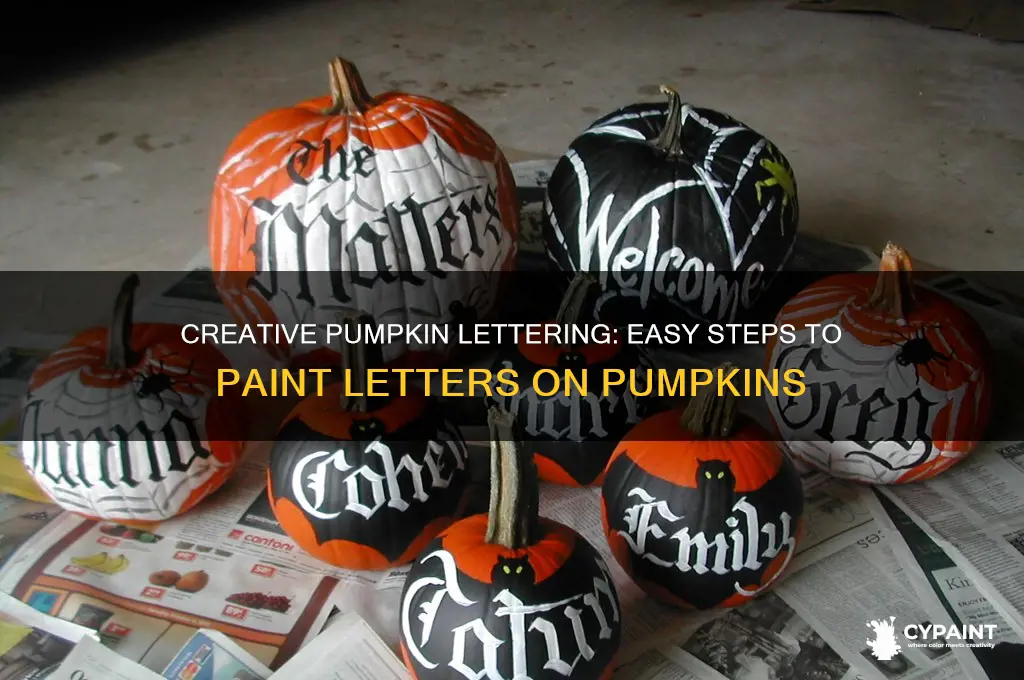how to paint letters on a pumpkin