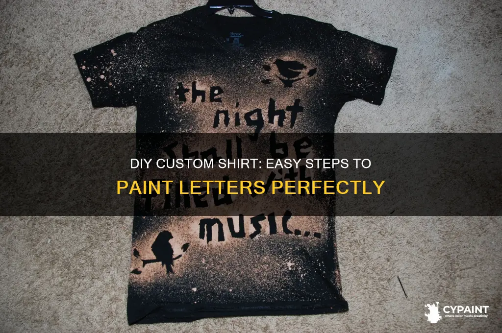 how to paint letters on a shirt