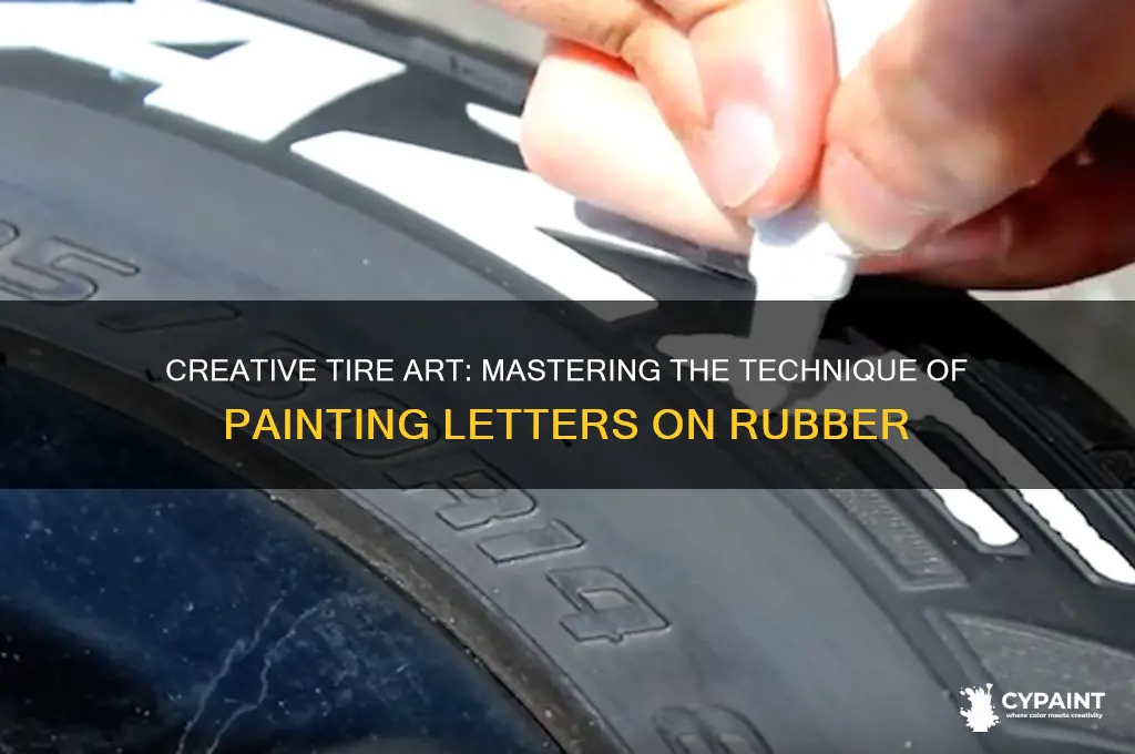 how to paint letters on a tire