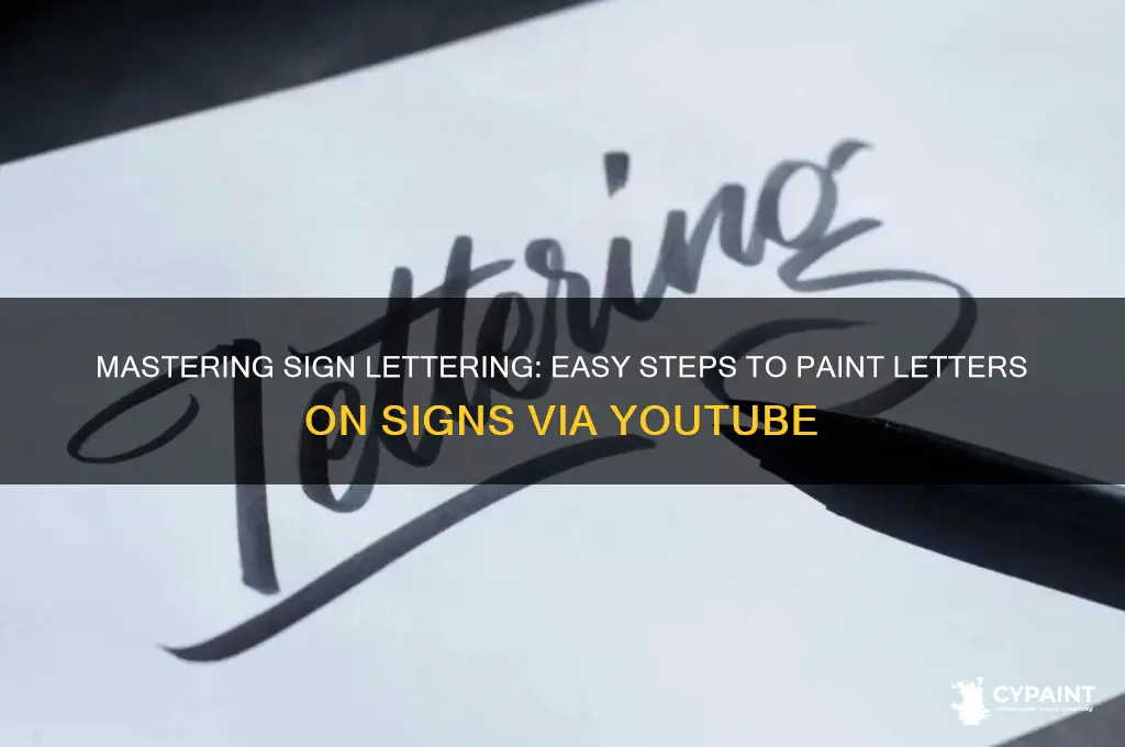 how to paint letters on signs utube