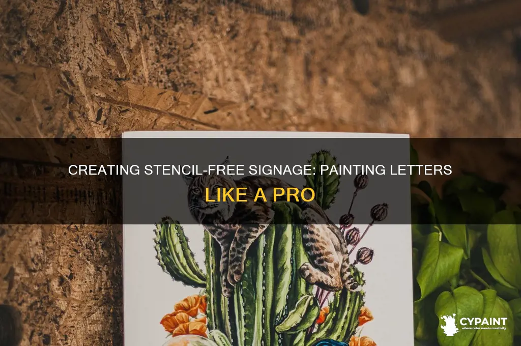how to paint letters on signs without a stencil
