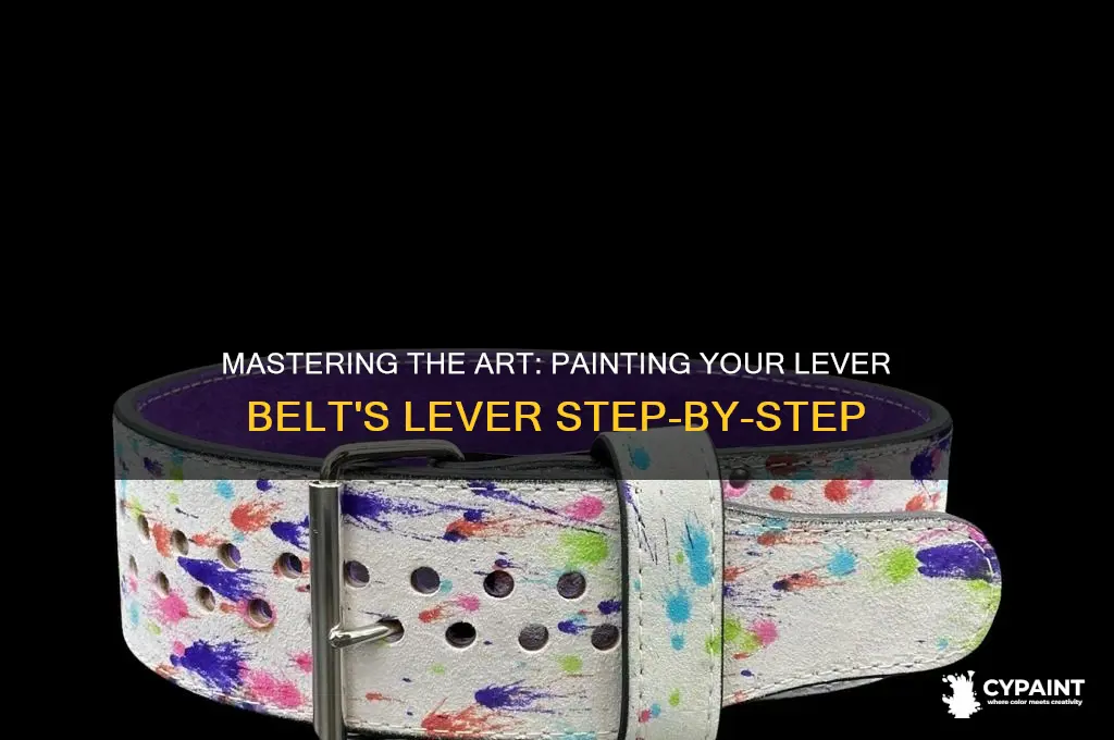how to paint lever of lever belt