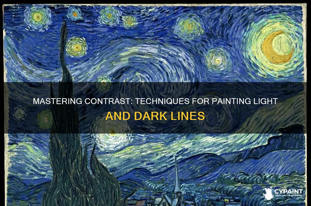 how to paint light and dark lines