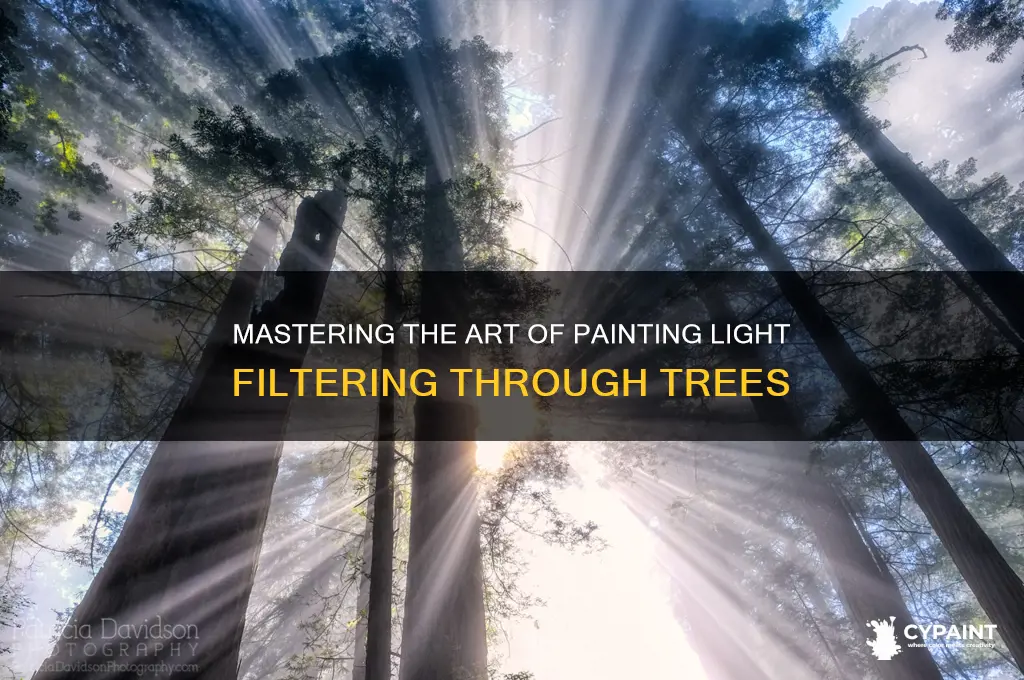 how to paint light coming through trees