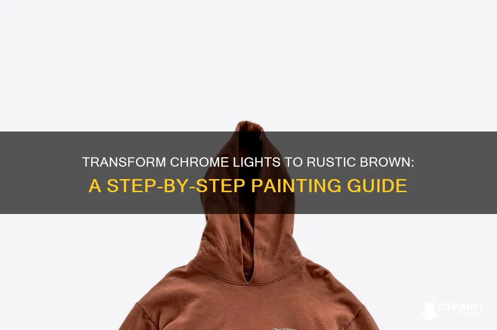 how to paint lights chrome to rustic brown