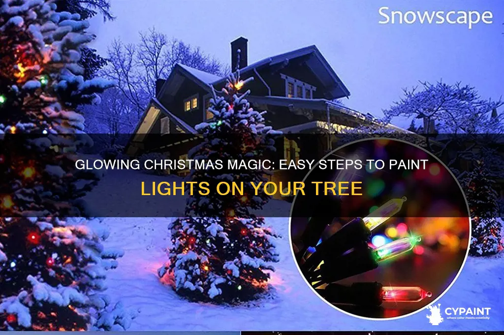 how to paint lights on a christmas tree