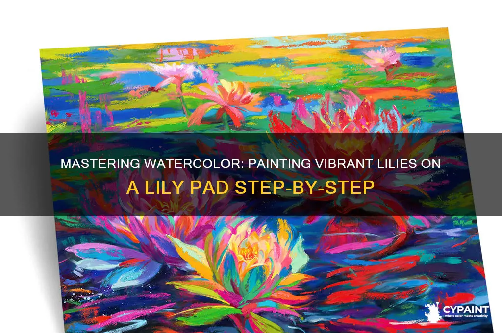 how to paint lilys on a lily pad