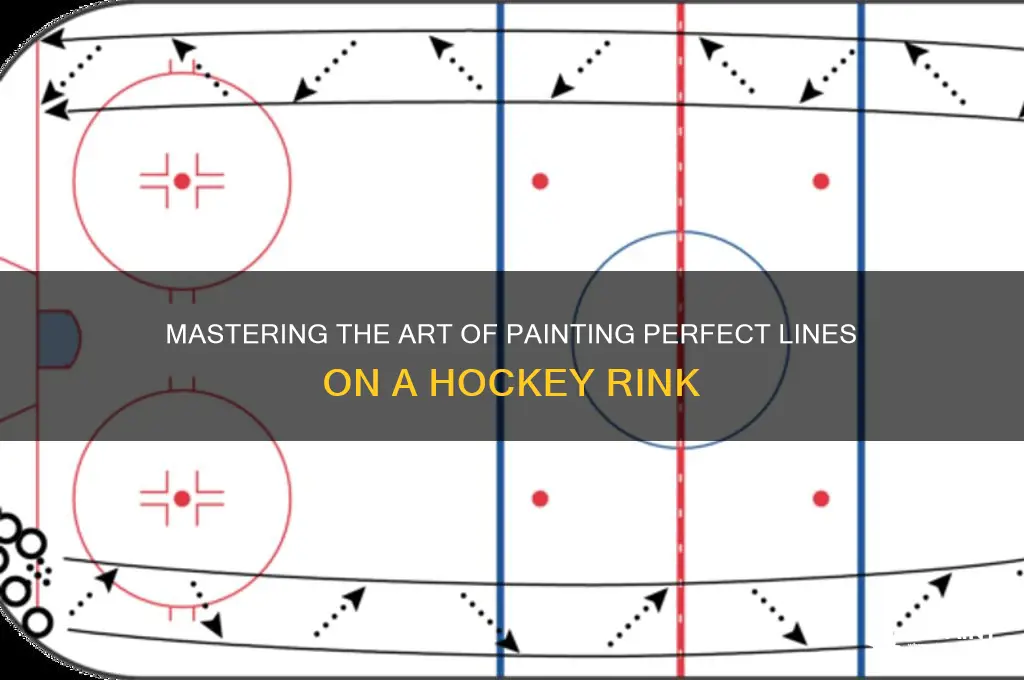 how to paint lines on a hockey rink
