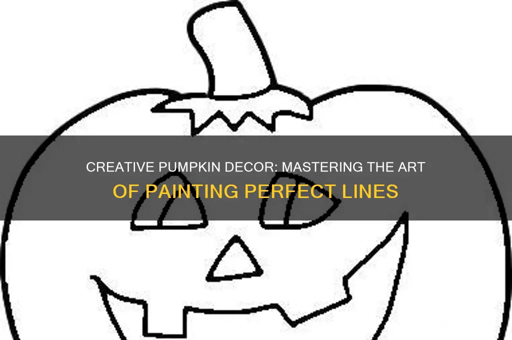 how to paint lines on a pumpkin