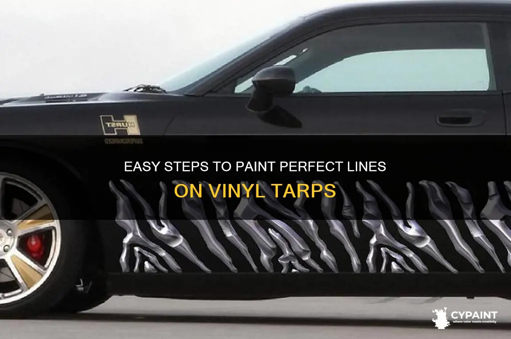 how to paint lines on a vinyl tarp
