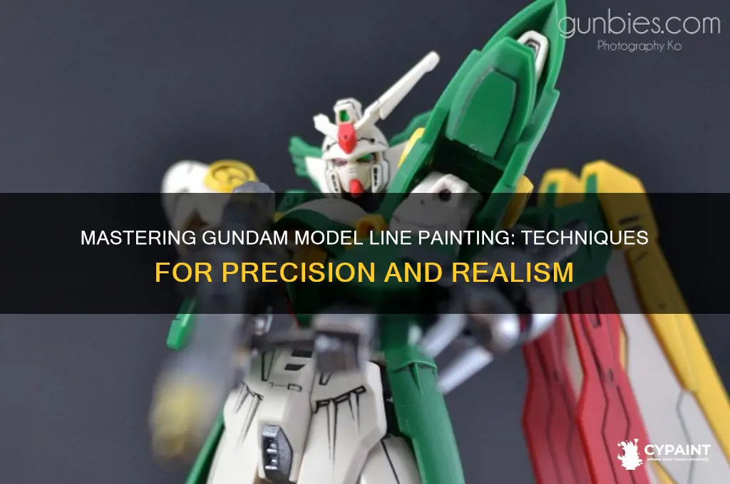 how to paint lines on gundam models