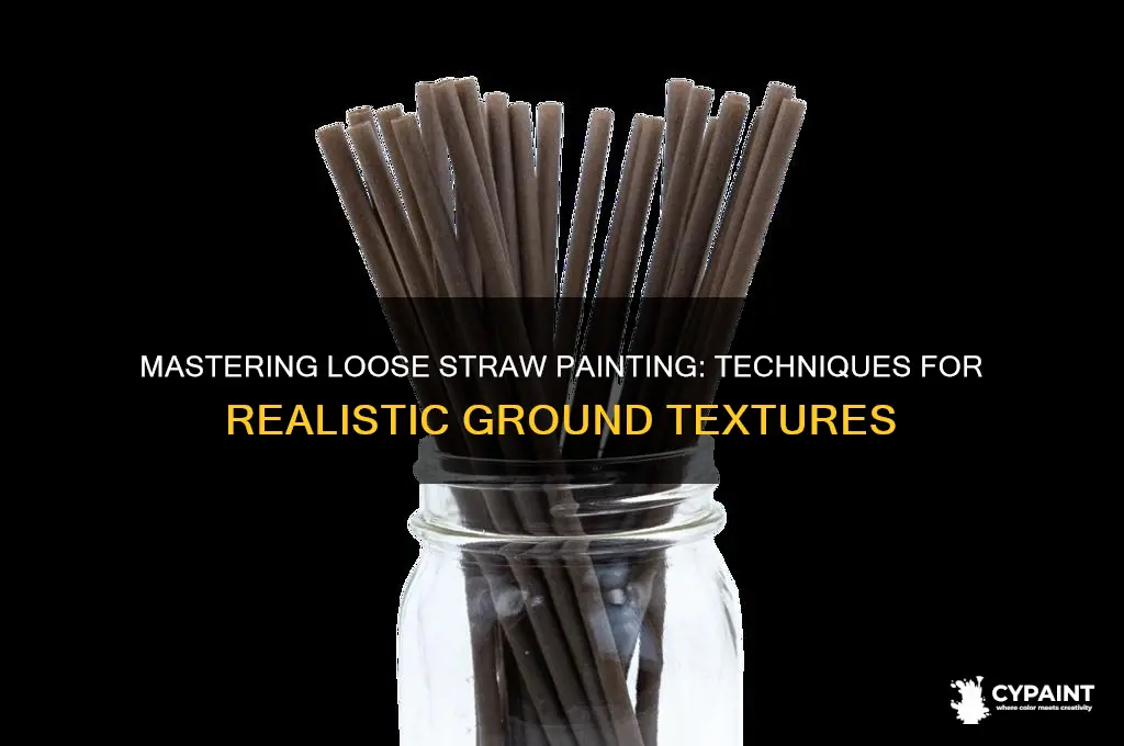 how to paint loose straw on ground