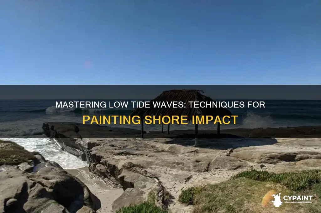 how to paint low tide waves hitting shore