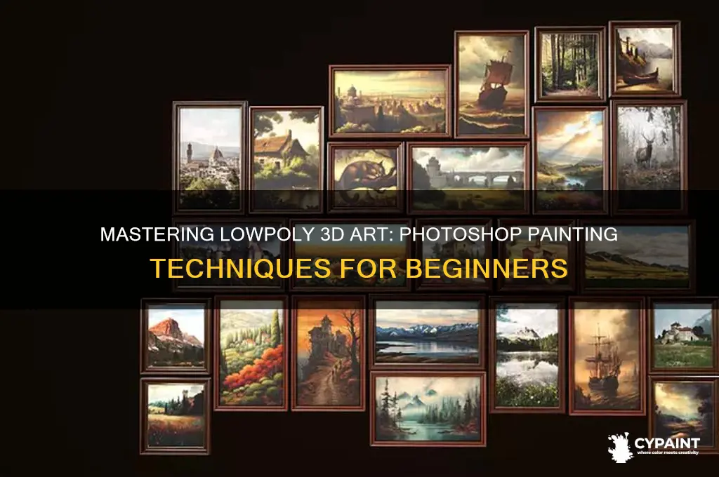 how to paint lowpoly 3d work in ohotoshop