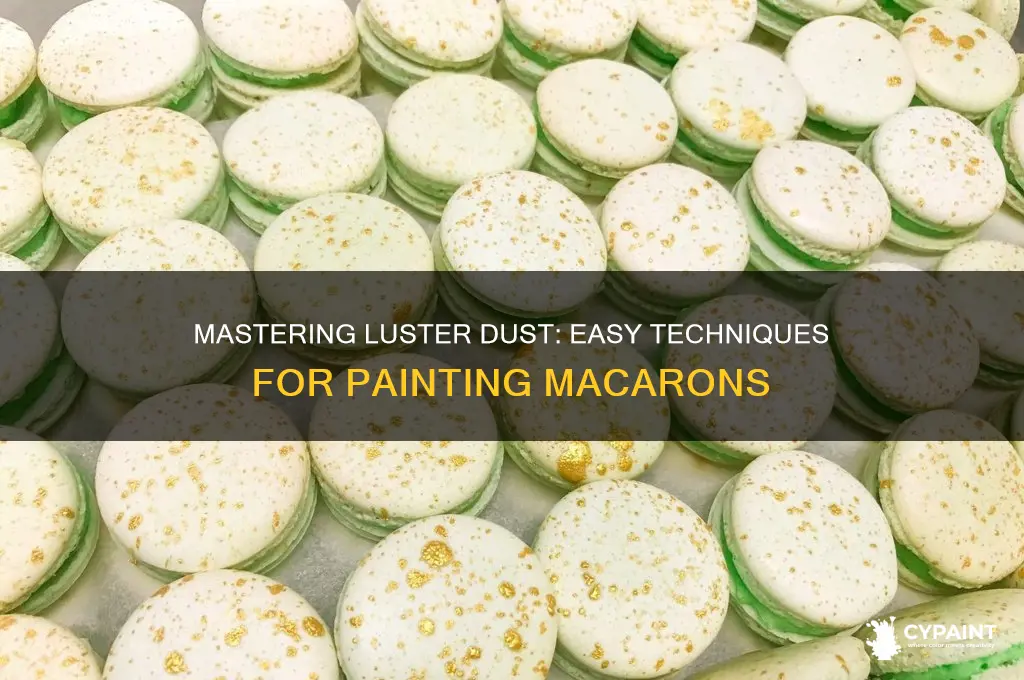 how to paint luster dust on macaron
