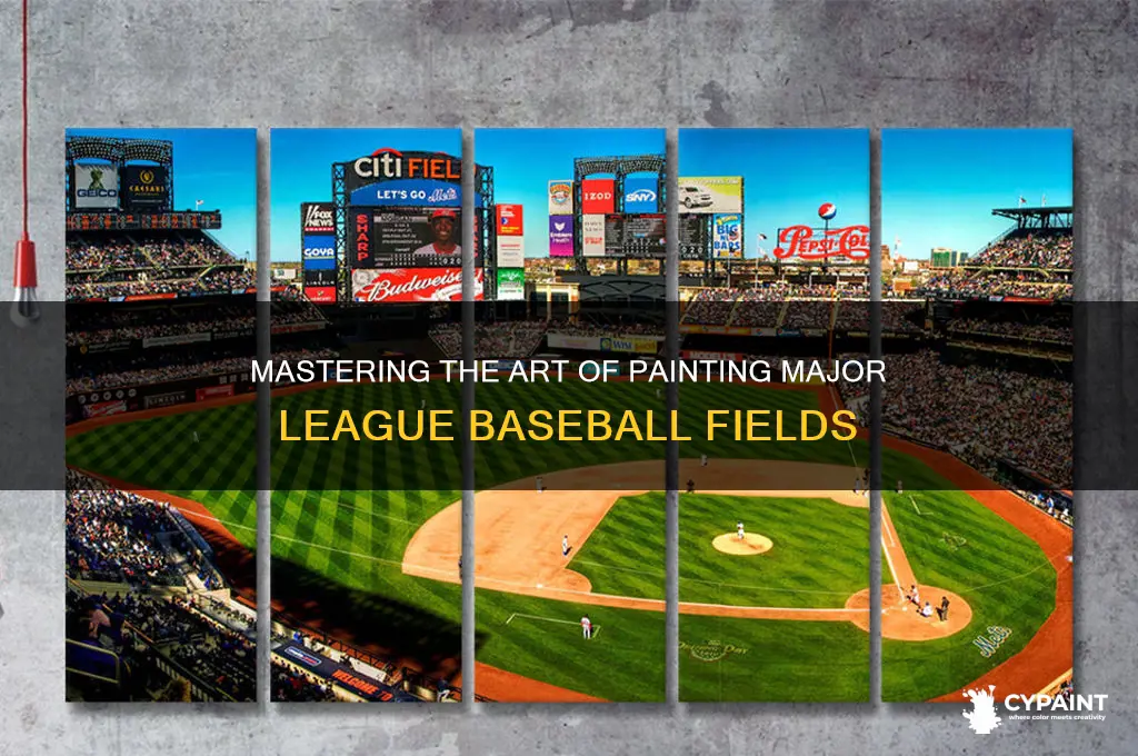 how to paint major league baseball fields