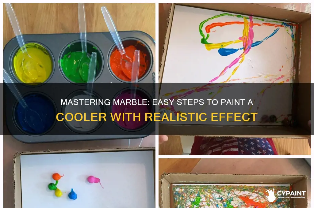 how to paint marble effect on cooler