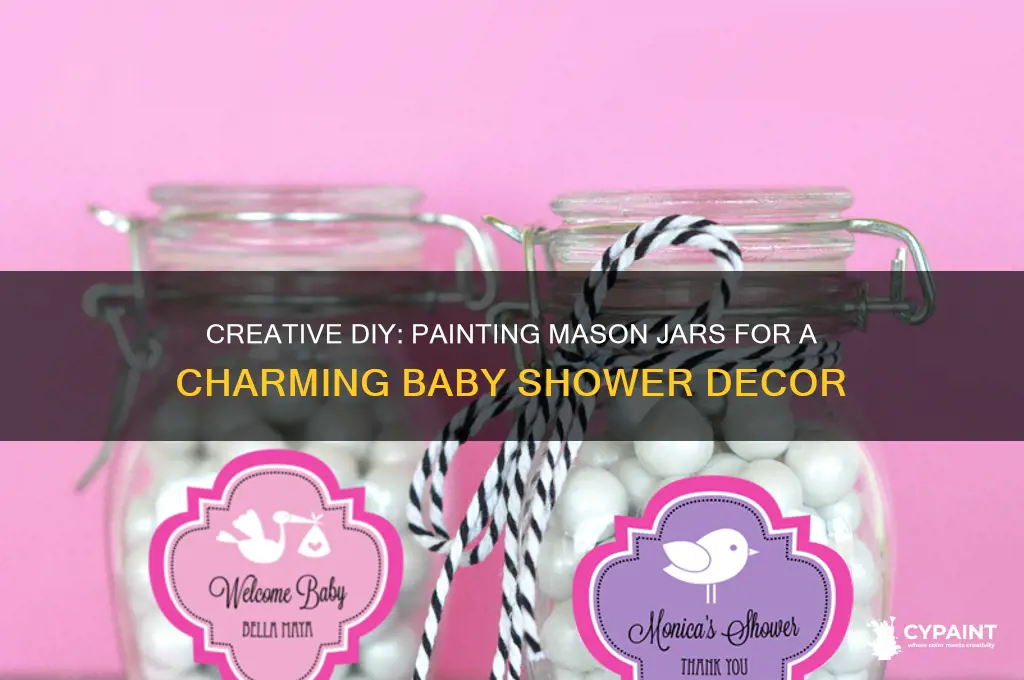 how to paint mason jars for baby shower