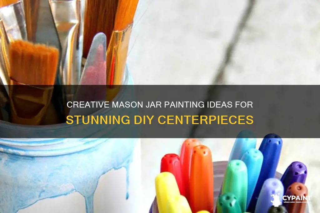 how to paint mason jars for centerpieces