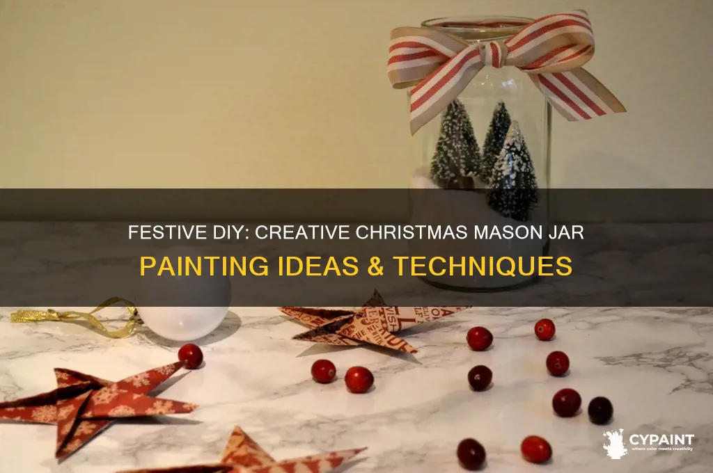 how to paint mason jars for christmas
