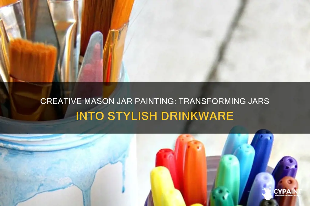 how to paint mason jars for drinking