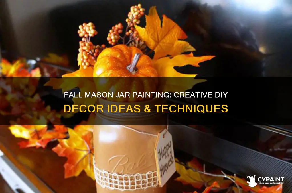how to paint mason jars for fall
