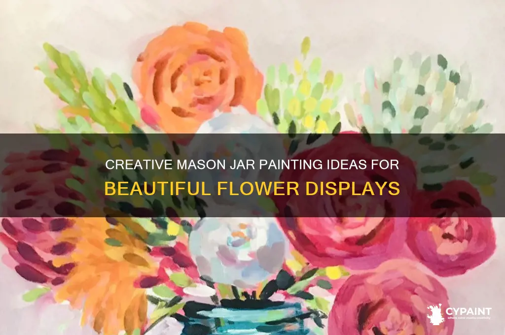 how to paint mason jars for flowers