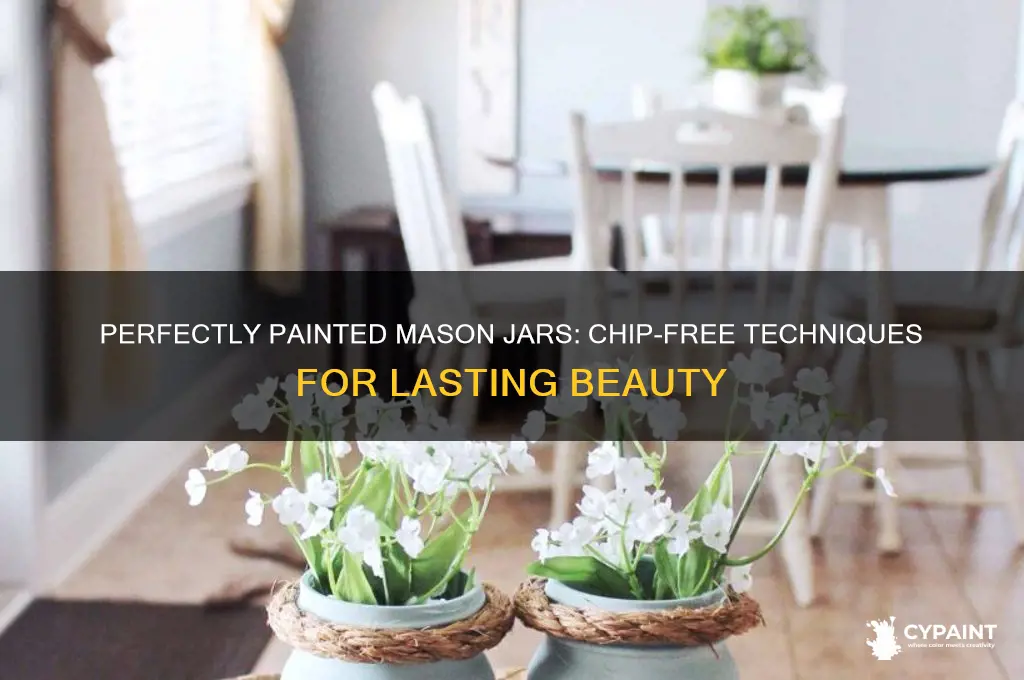 how to paint mason jars no chipping