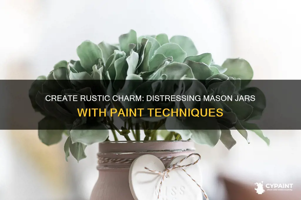 how to paint mason jars to look distressed