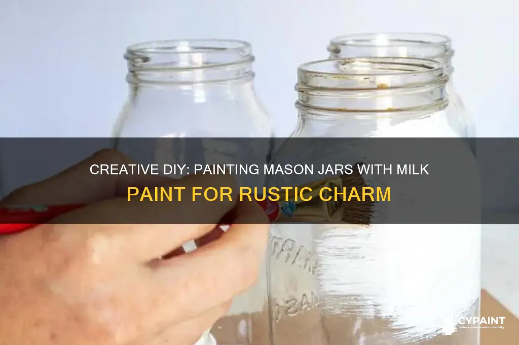 how to paint mason jars with milk paint