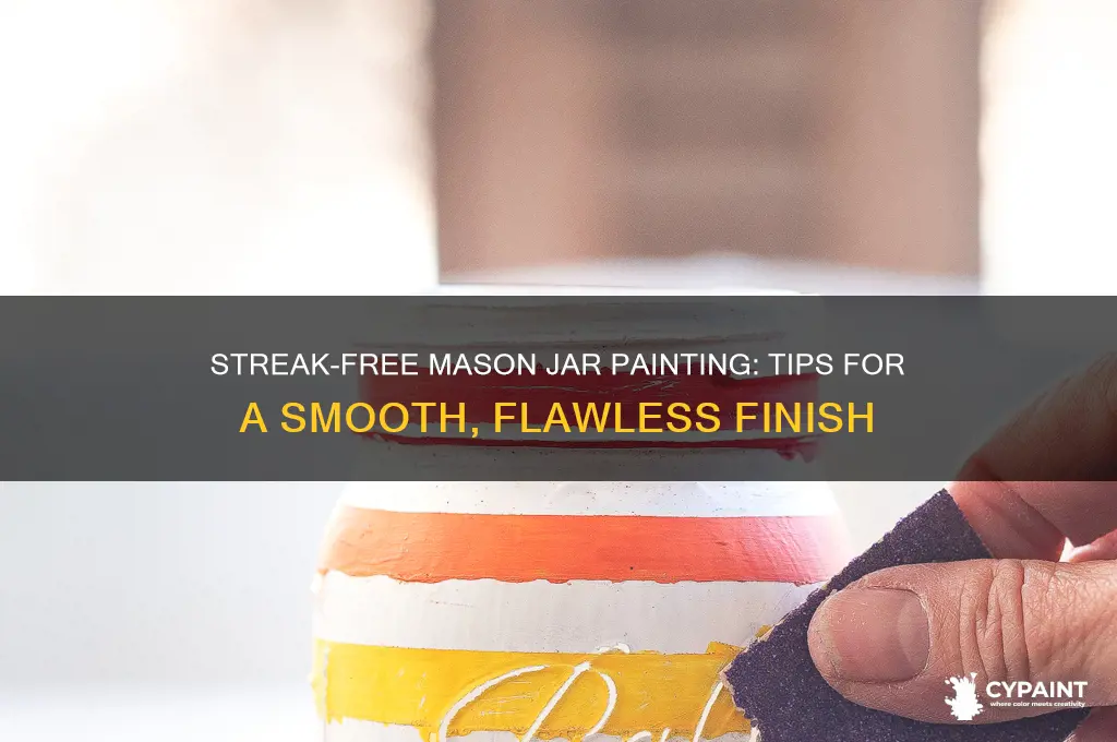 how to paint mason jars without streaks