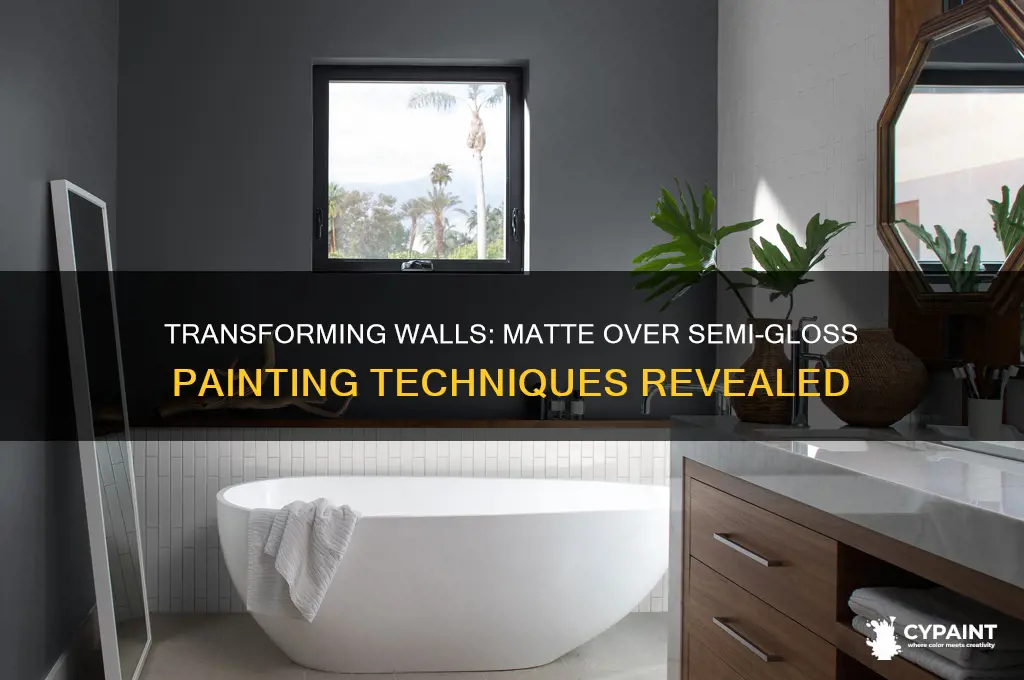 how to paint matte paint over semi gloss